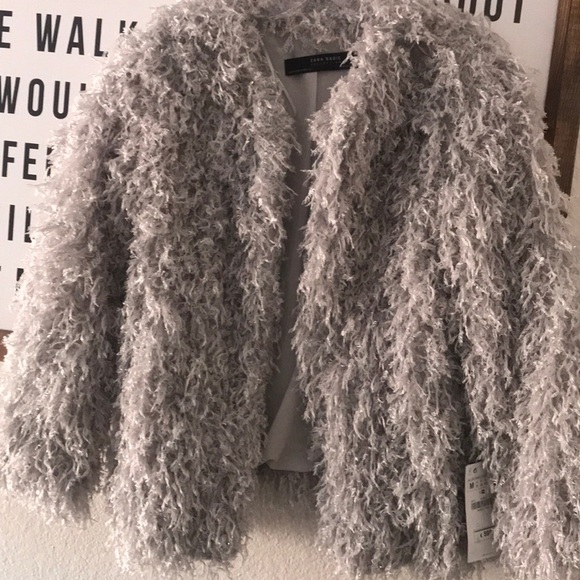 zara shaggy jacket